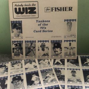 Collectible baseball cards by Wiz 70’s series Yankee of the 70’s card series